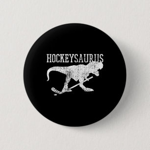 Ice Hockey Shirt Field Hockey T Rex Funny Tee  6 Cm Round Badge