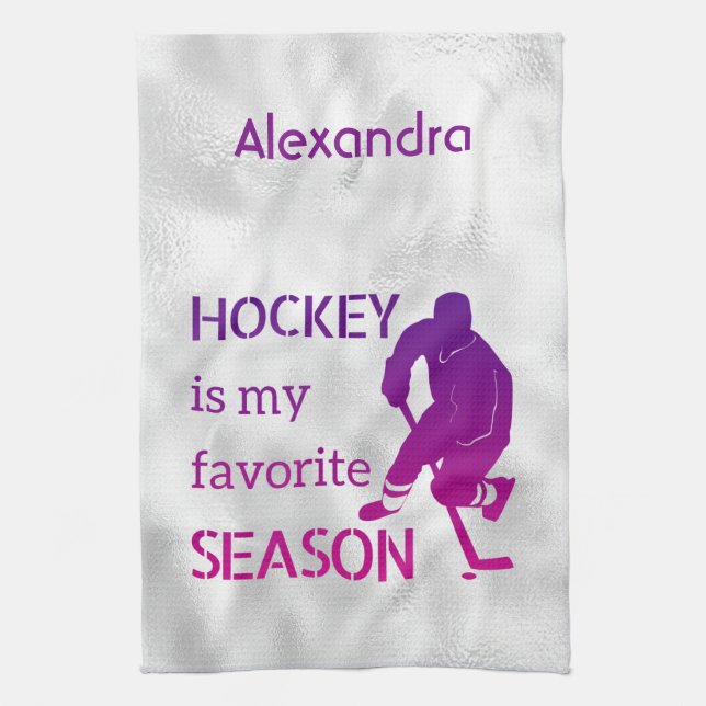 Ice hockey skate towel Favorite purple (Vertical)