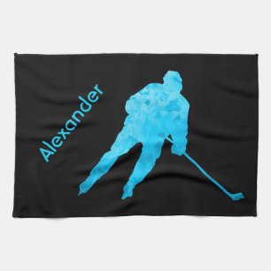 Ice Hockey skate towel player turquoise