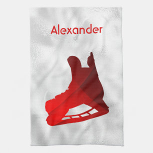 Ice Hockey skate towel red