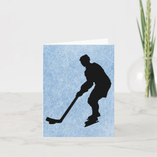 Ice Hockey Skater Greeting Card