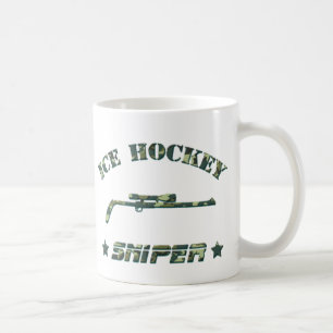 Ice Hockey Sniper Green Camo Coffee Mug