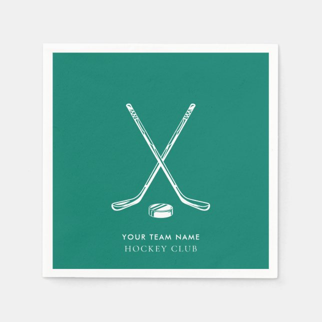 Ice Hockey Sport Club Team Players Custom Napkin (Front)