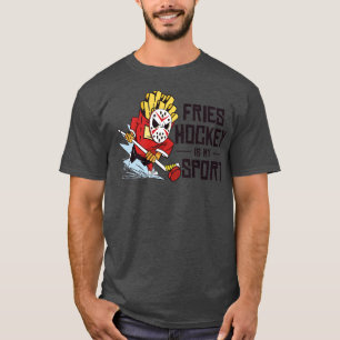 Ice Hockey Sporty Playing Fries Lover  T-Shirt