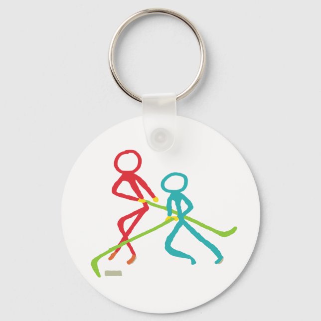 Ice Hockey Stickmen Key Ring (Front)