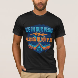 Ice Hockey Sticks & Puck: Motivational Quote  T-Shirt