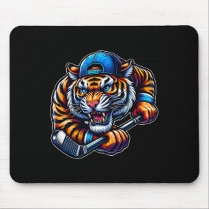Ice Hockey Tiger Fierce Competition  Mouse Pad