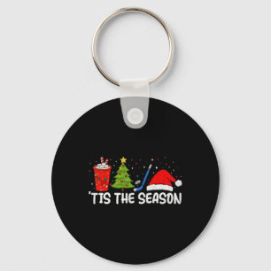 Ice Hockey Tis The Season Funny Christmas Hockey F Key Ring