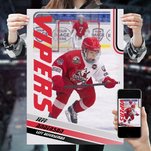 Ice Hockey Trading Card Poster