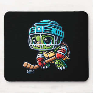 Ice Hockey Turtle Cute Player Graphic Mouse Pad