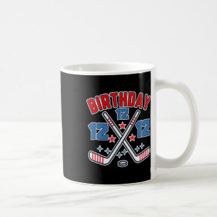 Ice Hockey Twelve Birthday Boy 12th Party Boys Age Coffee Mug