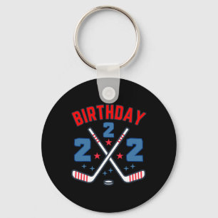 Ice Hockey Two Birthday Boy 2nd Party Boys Age 2 Key Ring