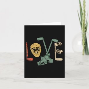 Ice Hockey Valentine's Day For Lovers Hockey Boys  Card