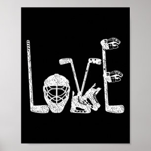 Ice Hockey Valentine's Day For Lovers Hockey Boys  Poster