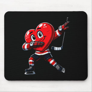 Ice Hockey Valentines Day Heart Dabbing Boys Men K Mouse Pad