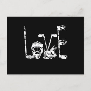 Ice Hockey Valentines Day Love Cute Gift Boys Girl Invitation Postcard