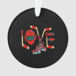 Ice Hockey Valentines Day Love Cute Gift Boys Girl Ornament