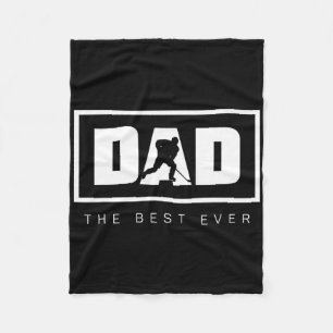 Ice Hockey Vintage Dad Father Dad The Best Ever Fleece Blanket