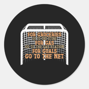 Ice Hockey Vintage For Groceries Go To The Store F Classic Round Sticker