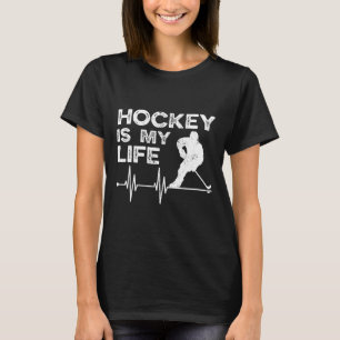 Ice Hockey Vintage Hockey Is My Life T-Shirt