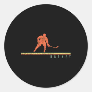 Ice Hockey Vintage Hockey Retro Classic Round Sticker
