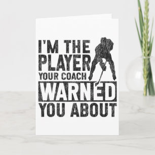 Ice Hockey Vintage I'm The Player Your Coach Warne Card