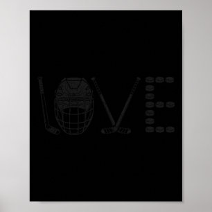 Ice Hockey Vintage Love Love  Poster