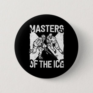 Ice Hockey Vintage Masters Of The Ice 6 Cm Round Badge