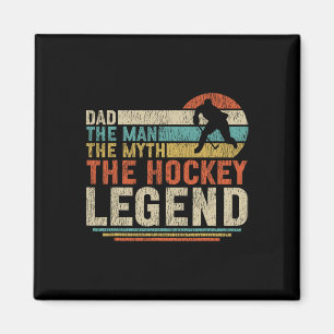 Ice Hockey Vintage Retro Dad Father Dad The Man Th Magnet