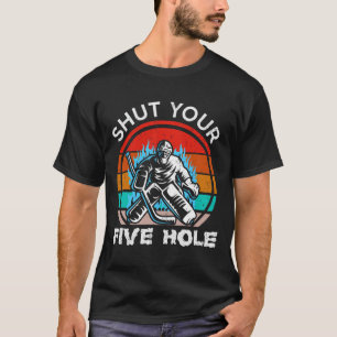 Ice Hockey Vintage Retro Shut Your Five Hole Men's T-Shirt