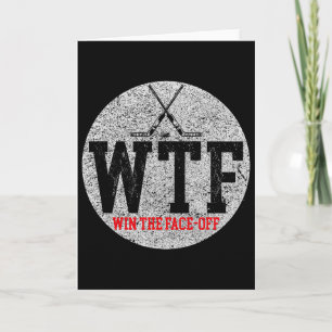 Ice Hockey Vintage Wtf Win The Face-off (1) Card