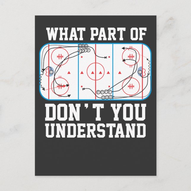 Ice Hockey What part of don't you understand Postcard (Front)