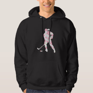 Ice Hockey Winter Sport Icehockey Player Cute Flow Hoodie