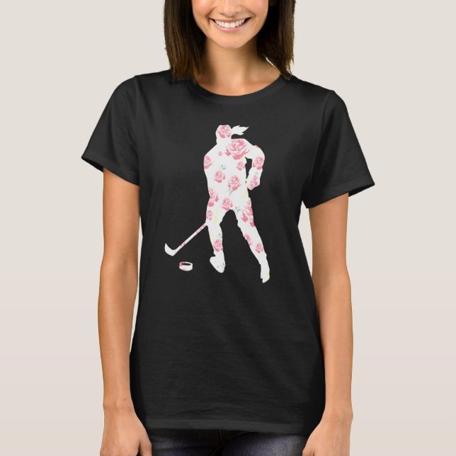 Ice Hockey Winter Sport Icehockey Player Cute Flow T-Shirt (Front)