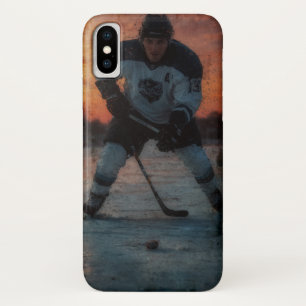 Ice Hocky Player at Sunset iPhone X Case