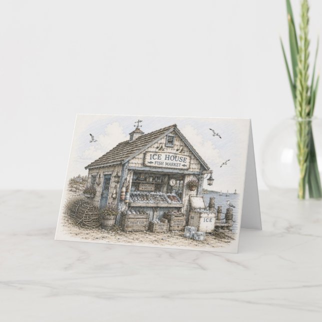 Ice House Fish Market Card (Front)