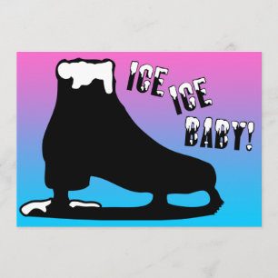 ice ice baby : ice skating party invitation