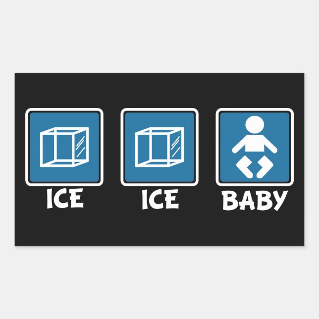 Ice Ice Baby Rectangular Sticker (Front)