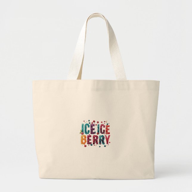 Ice, Ice Berry Large Tote Bag (Front)