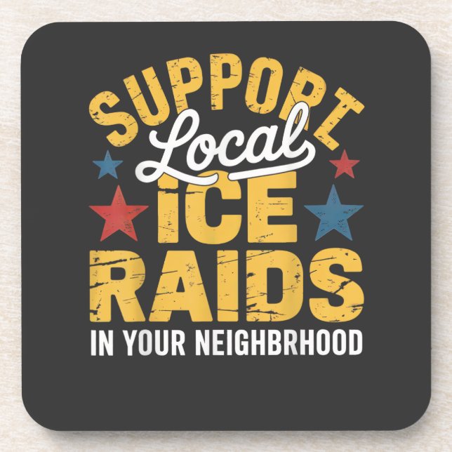 ICE Immigration Support Coaster (Front)