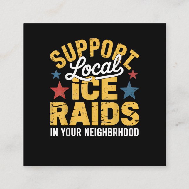 ICE Immigration Support Enclosure Card (Front)