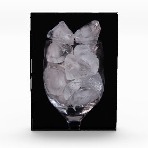 Ice in glass photo block