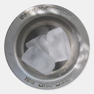 Ice in the garbage classic round sticker