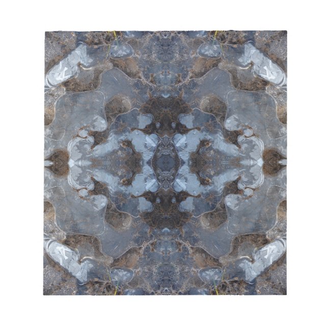 Ice kaleidoscope pattern notepad (Front)