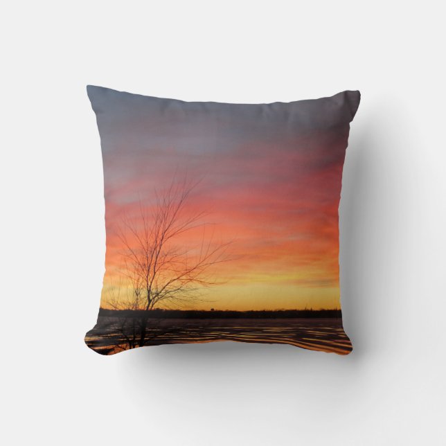 Ice Lake Sunset Pillow (Front)