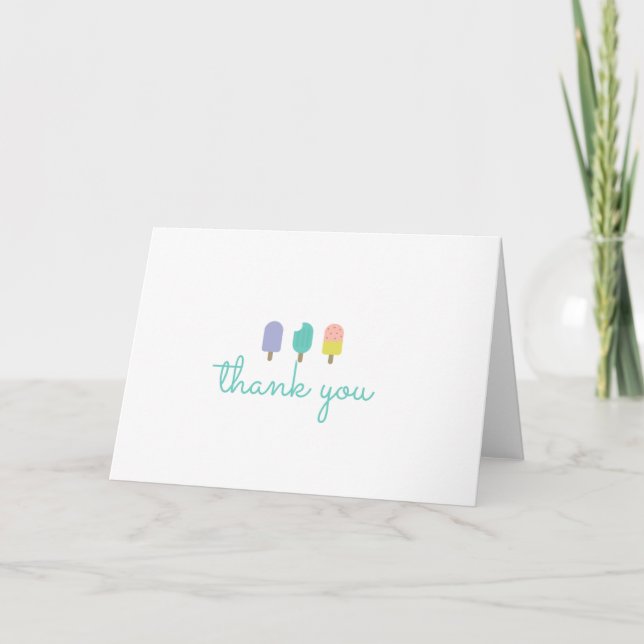 Ice Lolly Thank You Card (Front)
