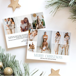 ICE Merry Christmas Elegant 9 Collage Multi-Photo Holiday Card