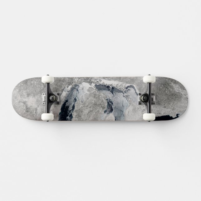 Ice On The Great Lakes, United States. Skateboard (Horz)