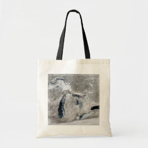Ice On The Great Lakes, United States. Tote Bag