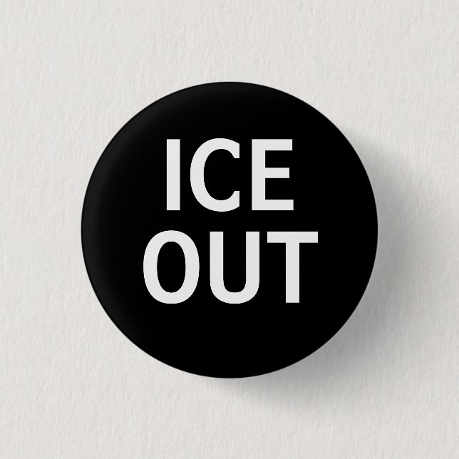 ICE OUT 3 CM ROUND BADGE (Front)